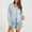 Blue, variant on Gamivast Striped Hoodies for Women Zip up Knit Cardigan Sweaters Long Sleeve Casual Drop Shoulder Fall Outerwear Lightweight Comfy Jackets Yellow XL