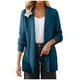 thumbnail image 2 of Ailaofu Women's Casual Open Front Sweater Long Sleeve Rib Knit Cardigan, 2 of 5