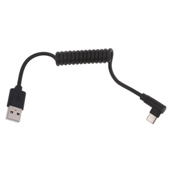 PatungKu Short Coiled Spirals Cable Leads USB to Type C Phone Charging Data Transfer Cable