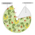 thumbnail image 2 of Rocae Cute Dinosaurs Cartoon for Christmas Tree Skirt with Pom Pom Trim for Holiday Party for Holiday Home Decor Indoor Outdoor-30", 2 of 7