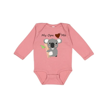 

Inktastic Koala ( opa loves me) Gift Baby Boy or Baby Girl Long Sleeve Bodysuit