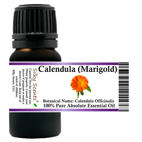 Calendula Marigold Essential Oil 5 ml (1/6 fl oz) - 100% Pure and Natural by Silky Scents