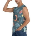 thumbnail image 3 of Balery Watermelons Dachshunds Men's Sleeveless Muscle Shirts Workout Tank Top, Moisture Wicking, Odor Protection-3X-Large, 3 of 8
