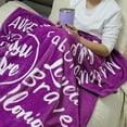 thumbnail image 6 of Get Well Soon Gifts for Women - You are Awesome Blankets, Sympathy Gifts for Women Men Friend Cancer, Purple Throw Blankets(50x60), 6 of 6