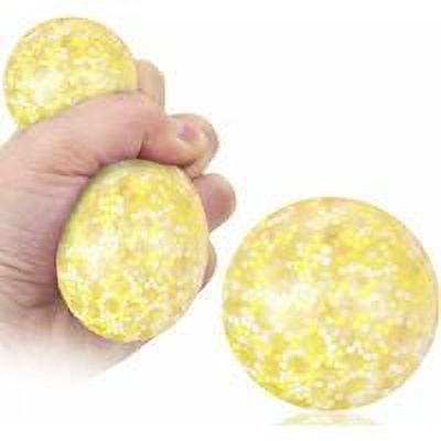 1 Uds. Juguete de pelota para apretar, pelotas antiestrés, juguete sensorial para inquietos para niños y adultos, pelota antiestrés, muy apropiada para los adultos y los niños, para tu tiempo amarillo