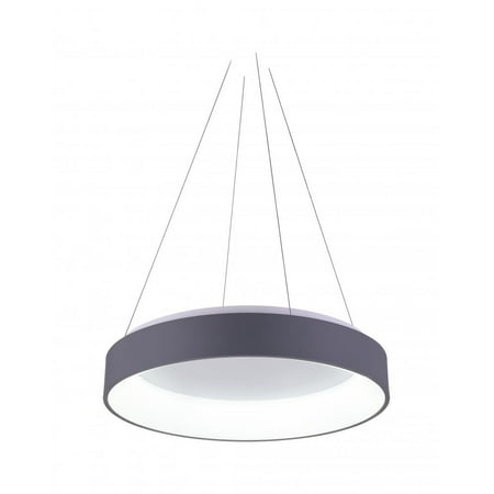 

LED Drum Shade Pendant with Gray & White finish