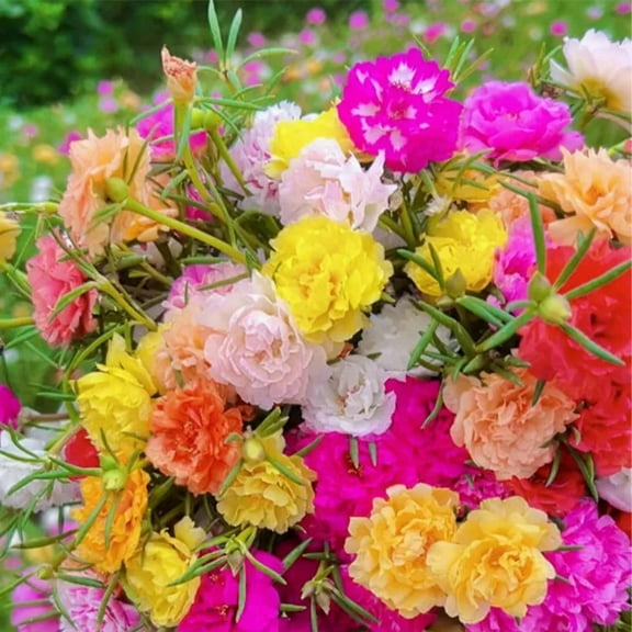 20000  Mixed Moss Rose Seeds for MVR1 Planting - Portulaca Grandiflora Seeds Tropical Ground Cover Plant Seeds - Heat & Drought Tolerant