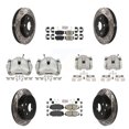 thumbnail image 1 of Transit Auto Front Rear Disc Brake Coated Caliper Drilled Slotted Rotors and Ceramic Pads Kit (10Pc) for Car Toyota RAV4 KCD-100441N, 1 of 9