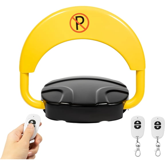 Miumaeov Automatic Remote Control Parking Lock Carport Auto Space Stall Barrier Private Car Parking Latch Space Lock Folding Automatic Barrier Parking Lock with Remote Controls