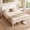 White, variant on Gymax Twin Size Wooden Platform Bed Frame w/Curved Headboard Solid Pine Wood Legs Walnut
