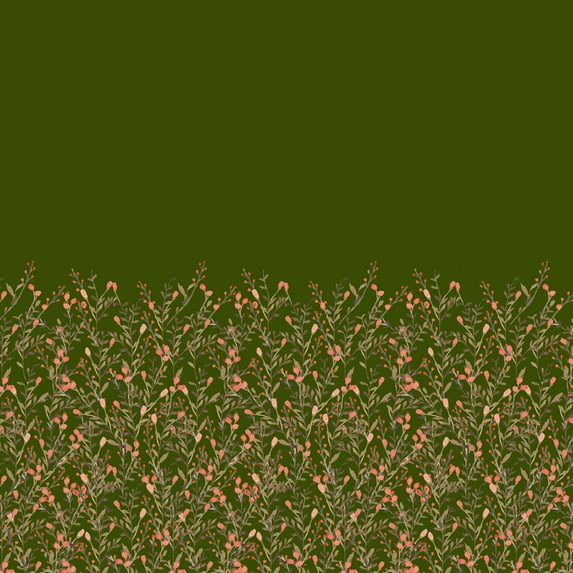 Soimoi Velvet Fabric Leaves & Berries Panel Decor Fabric Printed Yard 58 Inch Wide