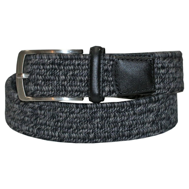 Greg Norman Golf Ceinture Tressée Extensible pour Homme, Gris Foncé 46 Pouces