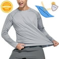 thumbnail image 3 of FEDTOSING Men's UPF 50+ Long Sleeve Shirts Sun Protection SPF/UV Fishing Hiking T-Shirts Gray, 3 of 5
