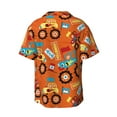 thumbnail image 2 of KLL Monster Truck Print Men's Shirt Short Sleeve Button Down Summer Cuba Beach Shirts- 4X-Large, 2 of 7