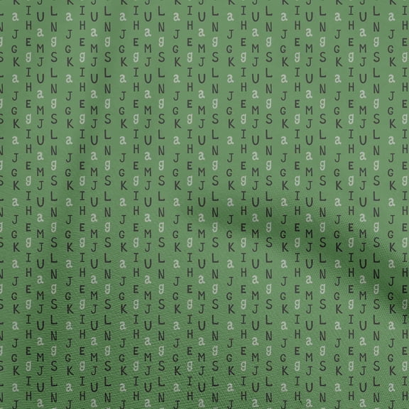 oneOone Georgette Viscose Green Fabric Alphabet Dress Material Fabric Print Fabric By The Yard 42 Inch Wide