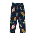 thumbnail image 5 of Daiia Spaceships and Stars Women's Sleep Pant with Pockets and Drawstring,Pajama Pants-Small, 5 of 9
