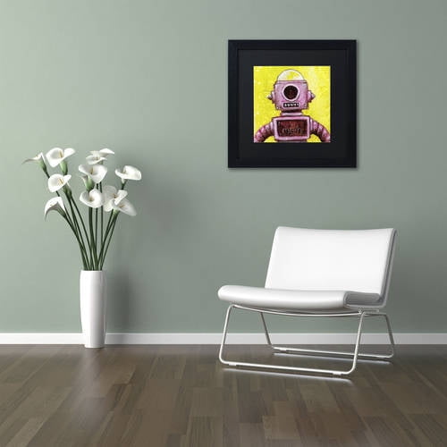 Trademark Fine Art 'Mehbot' Canvas Art by Craig Snodgrass, Black Matte, Black Frame