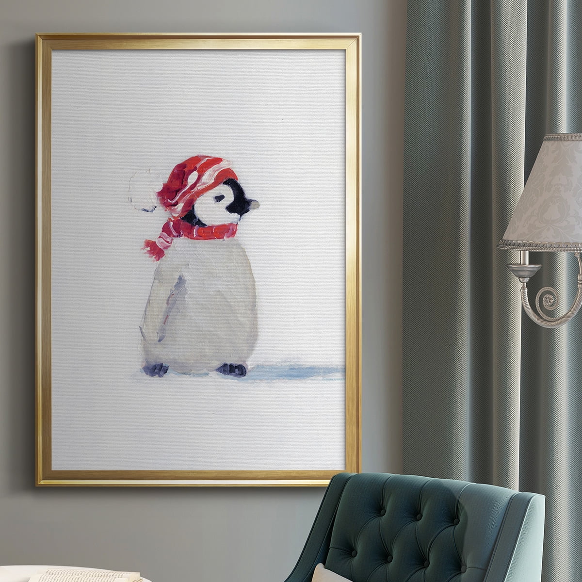 Penguin Play I Premium Classic Framed Print - Ready to Hang