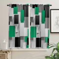 thumbnail image 3 of Geometric Emerald Green Solid Abstract Curtain Home Decoration Living Room Short Curtains Window Treatments For Kitchen Bedroom, 3 of 6