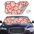 thumbnail image 2 of Kdxio Beige Flowers Print Windshield Sun Shade,UV Rays and Sun Heat Protection,Sunshade for Car Windshield,Car Shade Front Windshield - Medium, 2 of 6