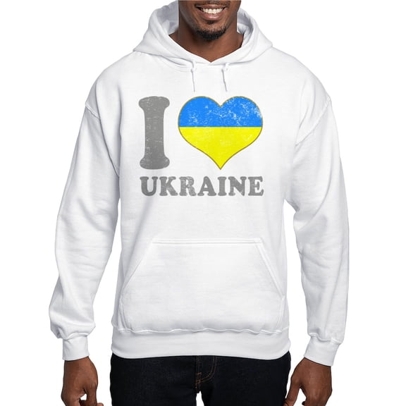 CafePress - I Love Ukraine Native Ukrainian Flag Sweatshirt - Pullover Hoodie, Hooded Sweatshirt