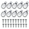 thumbnail image 1 of koolsoo 10x Stainless Steel D Rings with Screws Surface Mounting Lashing Rings Trailer, 1 of 9