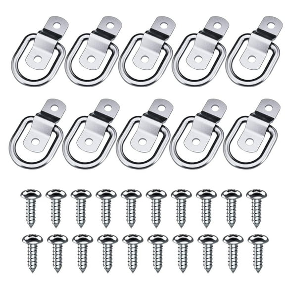 10 Pieces on Mounting Bracket Surface Mounting Heavy Duty Trailer Anchors Tie Down RV Trucks Kayak Trailers ATV