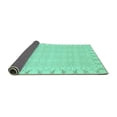 thumbnail image 2 of Ahgly Company Indoor Square Abstract Turquoise Blue Modern Area Rugs, 5' Square, 2 of 4