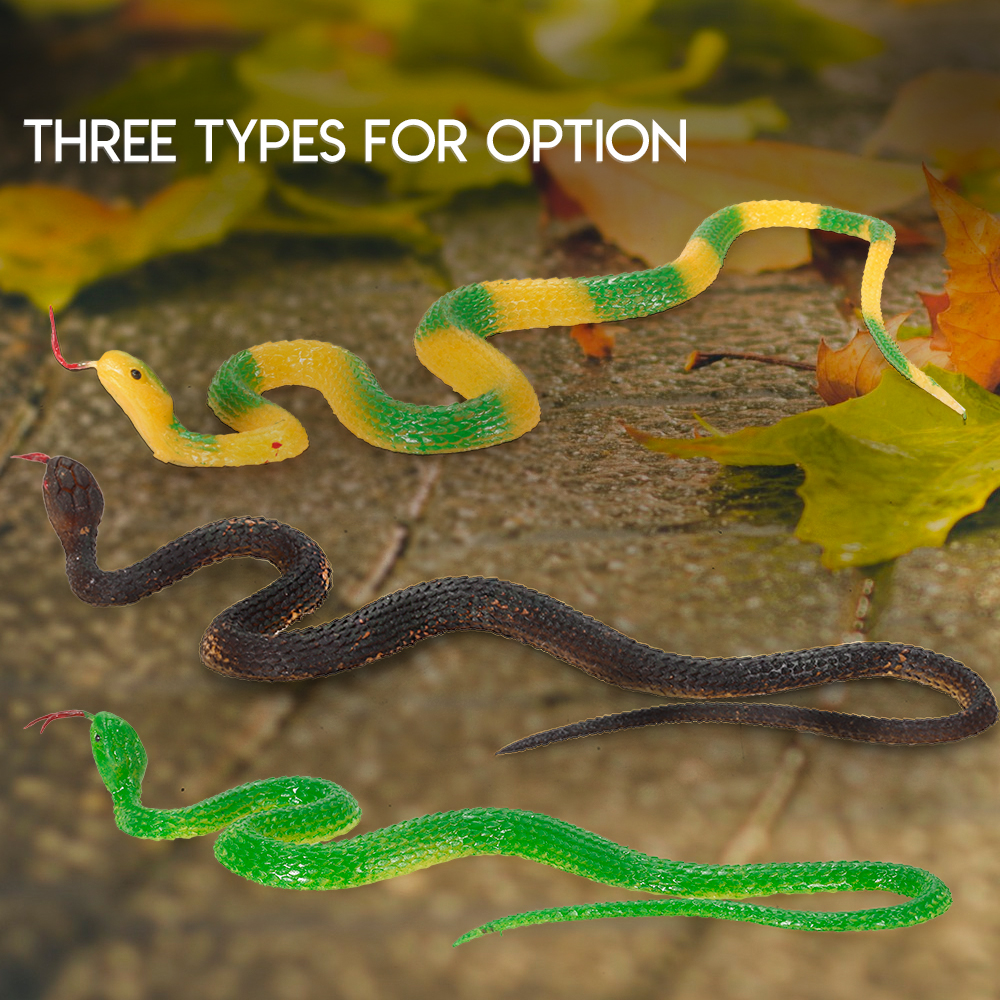 Simulation Black Rubber Snake Fake Garden Props Tricky Funny Black Rubber Snake Fake Garden