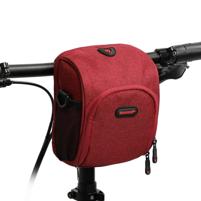DEBGFS Bike Handlebar Bag Bicycle Storage Bag with Shoulder Strap Rain Cover,Red