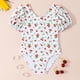 thumbnail image 1 of Traje de baño de una pieza para mujer, conjuntos de bikini para mujer y niños, traje de baño de verano con estampado de manga corta para vacaciones en la playa para niños, top de poliéster, 1 of 7