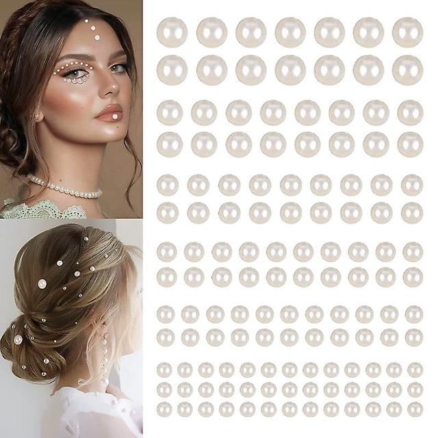 220 unids/pack pegatinas de perlas autoadhesivas bronceado jianjun para El cabello