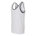 thumbnail image 1 of Tanque de Jersey Unisex - Blanco / Negro - Medio Bella Camiseta sin mangas, 1 of 1