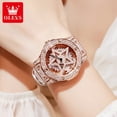 thumbnail image 2 of OLEVS Diamond Quartz Watch for Women Rotation Dial Star Snowflake Design Ladies Dress Wristwatch Bracelet Necklace Gift Box Set, 2 of 2