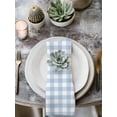 thumbnail image 2 of Light Blue Plaid Cloth Napkins Set of 4 Reusable Dinner Napkins, Modern Minimalist Country Cocktail Napkin Washable Table Napkins for Wedding/Holiday Party/Baby Shower 20"x20", 2 of 7