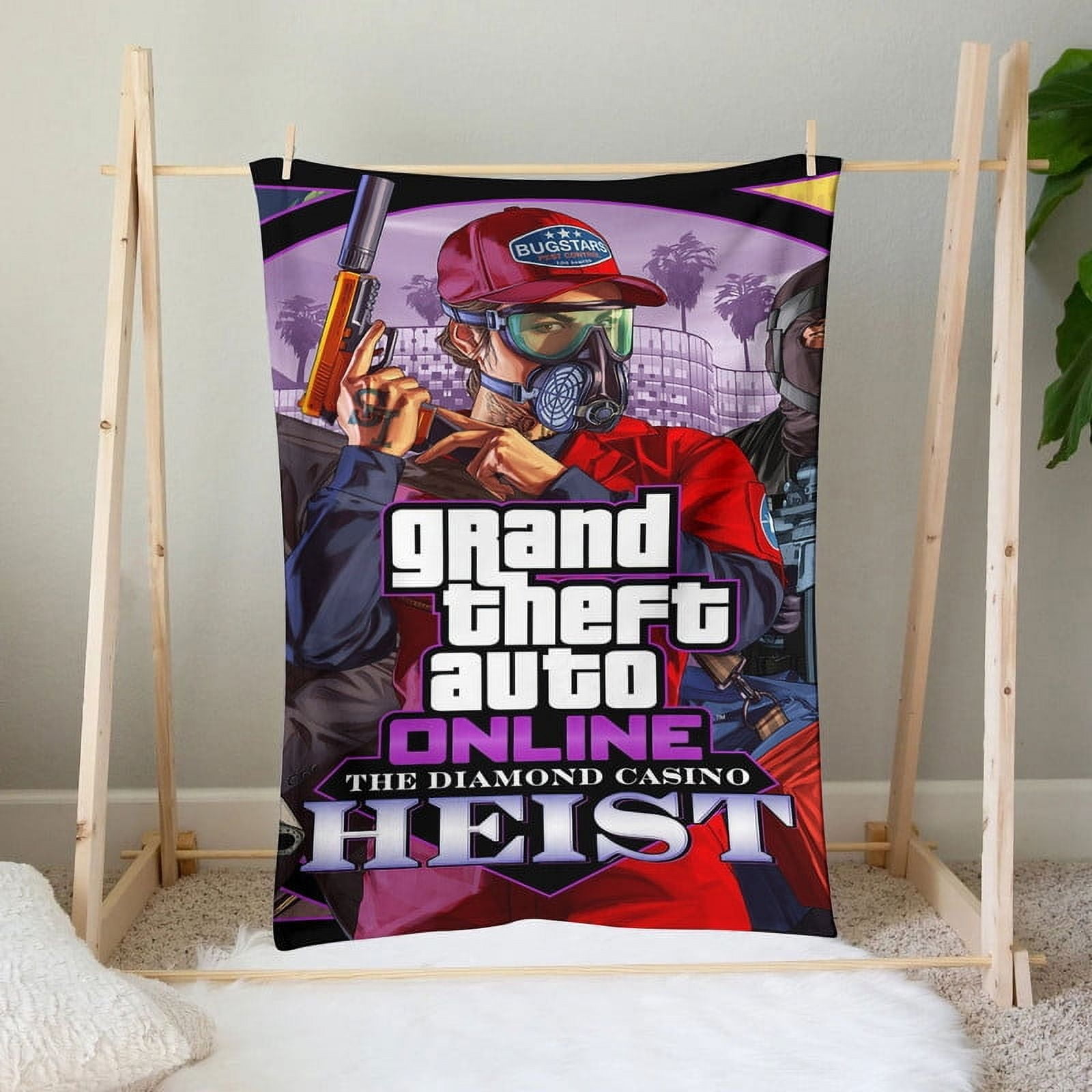 Grand Theft Auto Gra5 Throw Blanket Gifts for Fans Lover Girls Boys Women Present Hoodie Him Bed 50"x60"