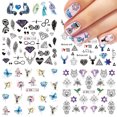 thumbnail image 1 of 10 Sheets Nail Sticker Fashion Nail Decal Nail Art Sticker for DIY Nail, 1 of 10