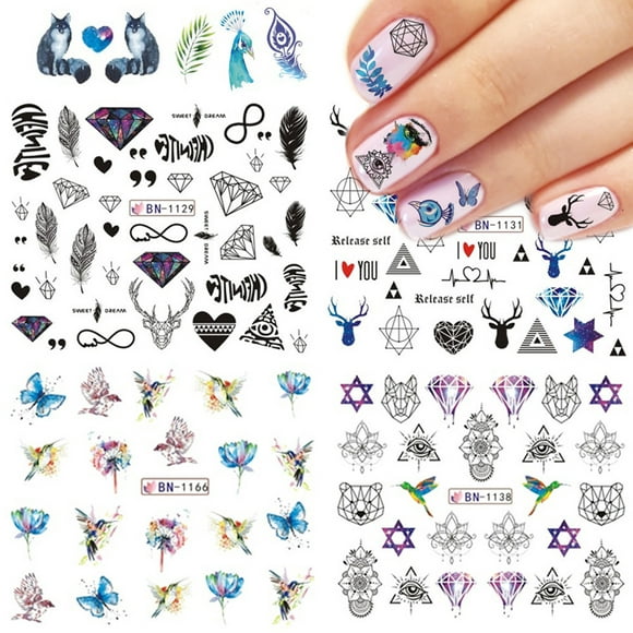 10 Sheets Nail Sticker Fashion Nail Decal Nail Art Sticker for DIY Nail