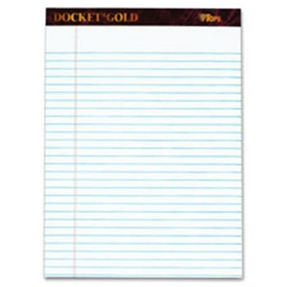 Notepad,Wide Ruled,20lb,50 Sheets,8.5 in. x 11.75 in.,12-PK,White