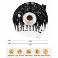 thumbnail image 6 of 15 Inch Round Placemats Set of 6, Christmas Snowflakes Non Slip Heat Insulation PP Table Mats, Xmas Balls Winter Pine Tree Black Washable Place Mats for Kitchen Dining Party Table Decor, 6 of 7