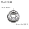 thumbnail image 3 of F684ZZ Flanged Ball Bearing 4x9x4mm Double Shielded Chrome Steel Flange Bearings, 20 Packs, 3 of 5
