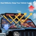 thumbnail image 4 of HUIACONG 250th US Flags Windshield Sunshade for Wrangler TJ JK 250th Windshield Sunshade Visor Mat for Jeep Wrangler TJ JK JKU 1996-2018 Sun Shade Screen Accessories, 4 of 6