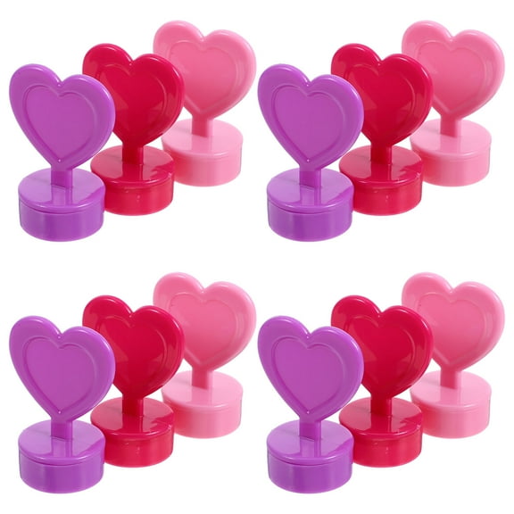 PENIKOKO 12Pcs Kid Friendly Heart Stampers For Kids In Assorted Color For Crafting And Classroom Activities