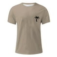 thumbnail image 3 of Caqnni Mens Graphic Tees Short Sleeve Tshirts 3D Digital Print Pullover(Khaki,3XL), 3 of 4