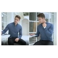 thumbnail image 3 of Aiyino Men's Quarter Zip Up Long Sleeve Sweaters Slim Fit Lightweight Mock Neck Pullover Casual Polo Sweater S-2XL, 3 of 7
