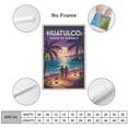 thumbnail image 2 of Twilight Beach Poster Bahías De Huatulco Mexico Vintage Travel Wall Art Retro Coastal Romantic Scenery Print Poster, 2 of 8