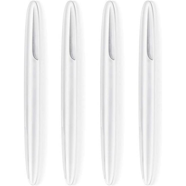 Tiras protectoras blancas para puertas de coche, 4 piezas, antifricción y anticolisión.