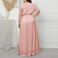 thumbnail image 6 of Njagoc3 Womens Long Sleeve V - Neck Maxi Dress, Flowy Formal Gown, Evening Party & Gala Wear, 6 of 6
