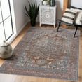 thumbnail image 7 of Hauteloom Aila Hallway, Kitchen Machine Washable Runner Rug - Farmhouse - Orange, Blue, Off White - 2'7" x 7'3", 7 of 7
