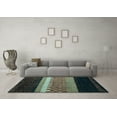 thumbnail image 3 of Ahgly Company Indoor Rectangle Abstract Light Blue Modern Area Rugs, 7' x 9', 3 of 4